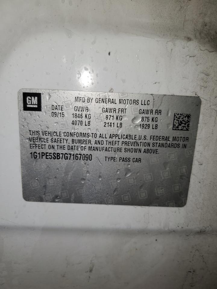 2016 Chevrolet Cruze Limited Lt VIN: 1G1PE5SB7G7167090 Lot: 83812845