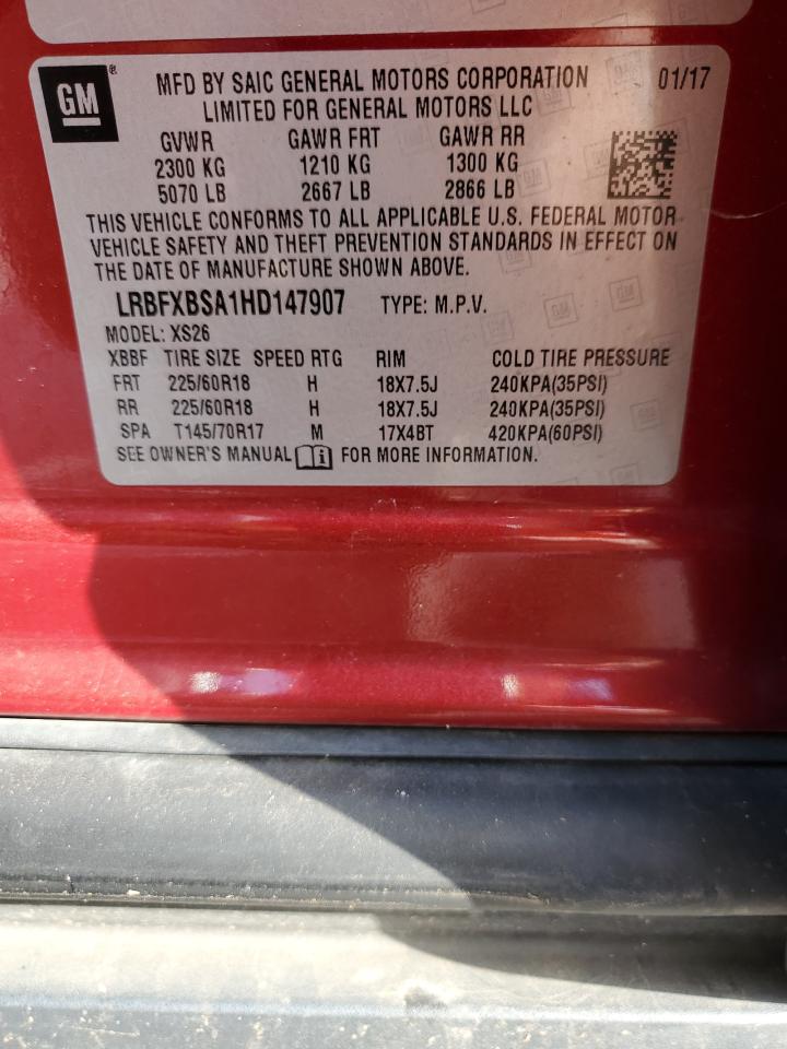 2017 Buick Envision Essence VIN: LRBFXBSA1HD147907 Lot: 81362845