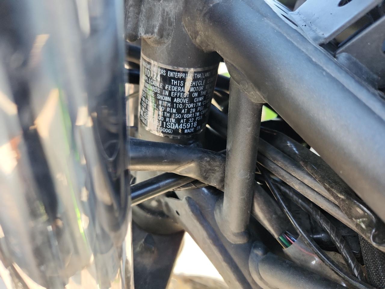 2025 Kawasaki Ex500 VIN: ML5EXGG11SDA45918 Lot: 80372205