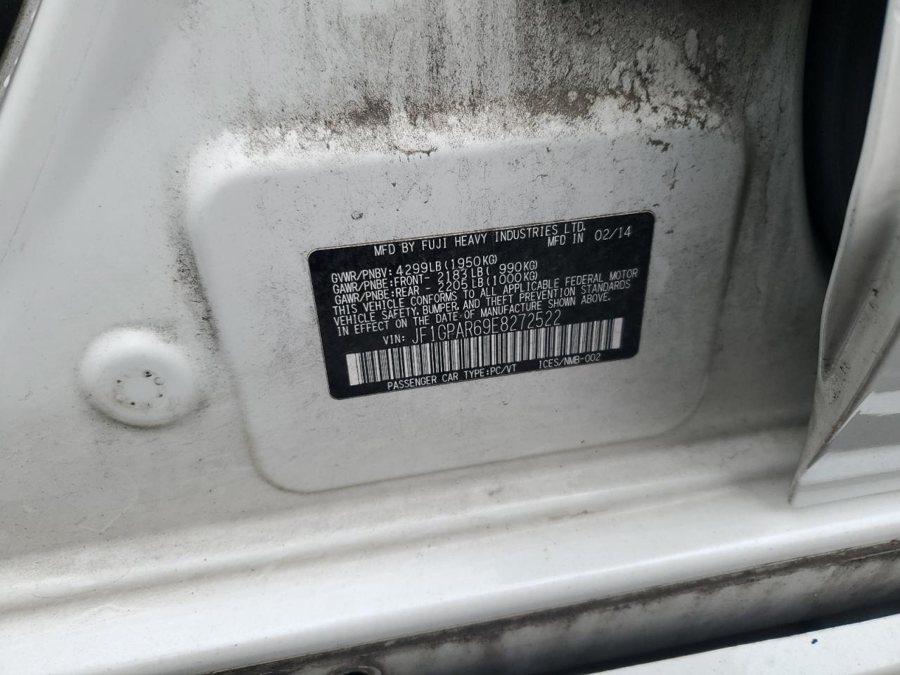 2014 Subaru Impreza Sport Limited VIN: JF1GPAR69E8272522 Lot: 84224515