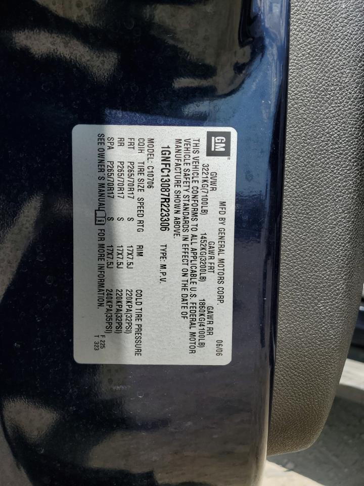 2007 Chevrolet Tahoe C1500 VIN: 1GNFC13087R223306 Lot: 80402135