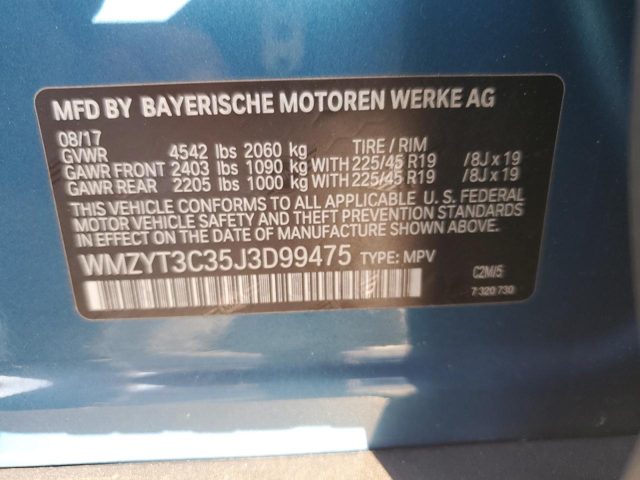 2018 Mini Cooper S Countryman VIN: WMZYT3C35J3D99475 Lot: 82149435