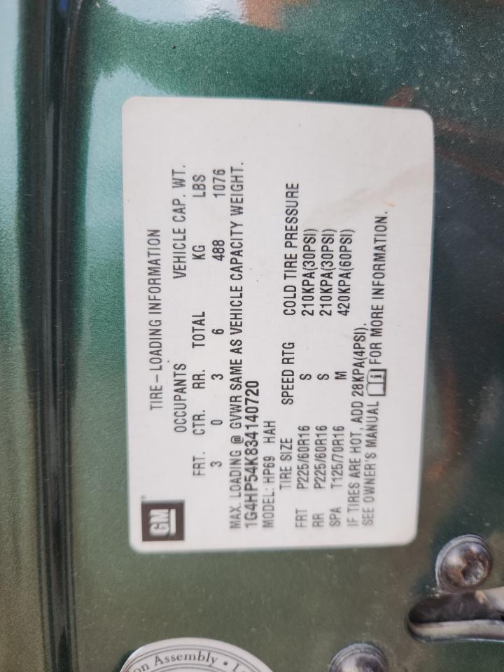 2003 Buick Lesabre Custom VIN: 1G4HP54K834140720 Lot: 81874955