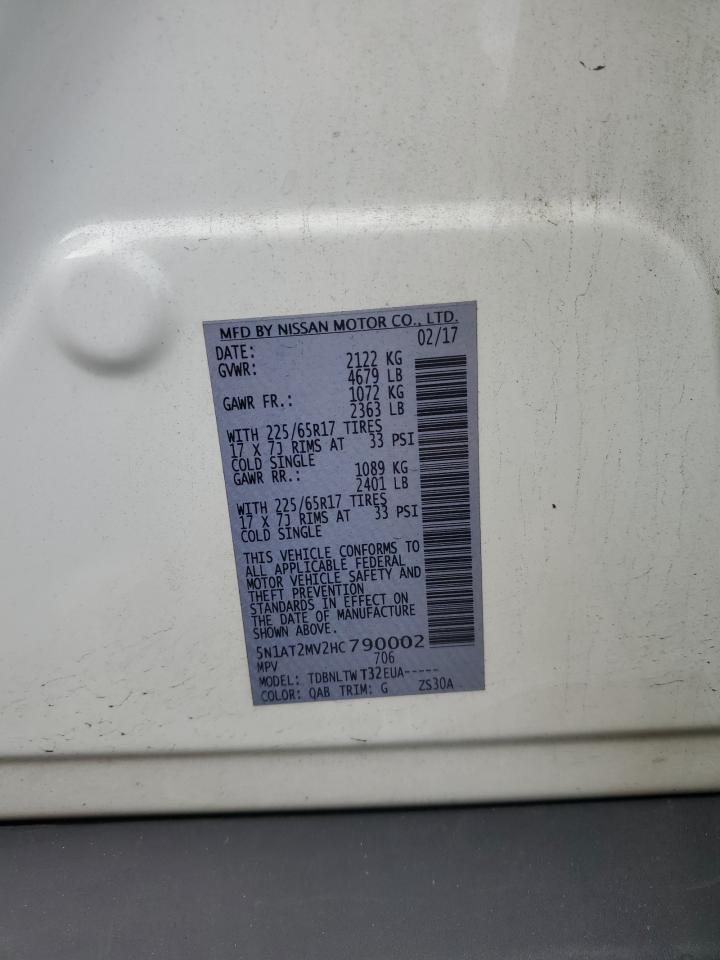 2017 Nissan Rogue Sv VIN: 5N1AT2MV2HC790002 Lot: 81575875