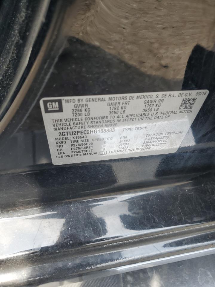 2017 GMC Sierra K1500 Denali VIN: 3GTU2PEC2HG168883 Lot: 83878605