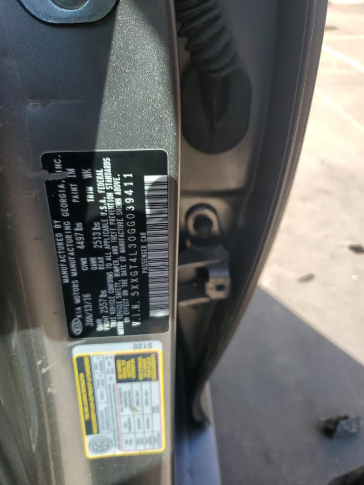 2016 Kia Optima Lx VIN: 5XXGT4L30GG039411 Lot: 80108495