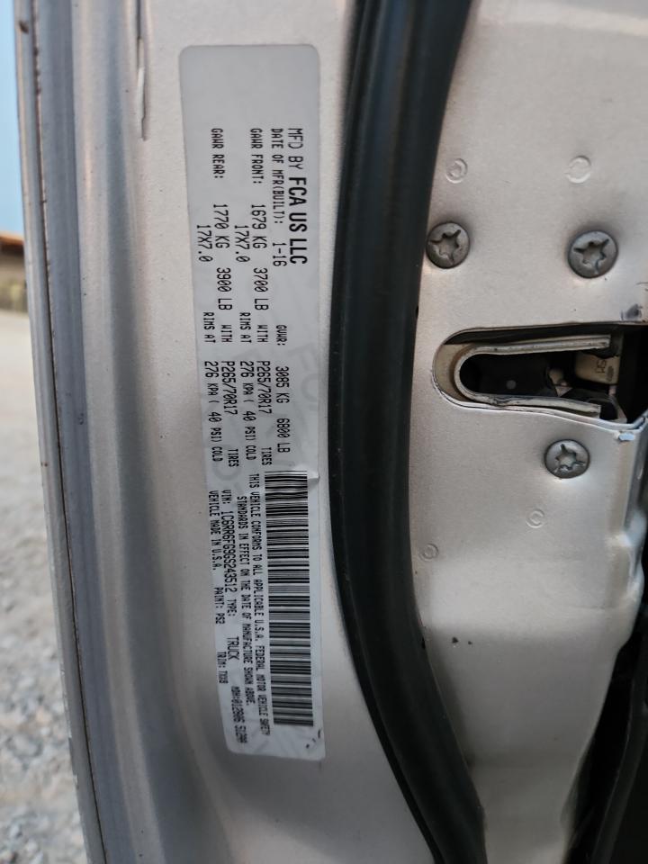 2016 Ram 1500 St VIN: 1C6RR6FG9GS243512 Lot: 81062485