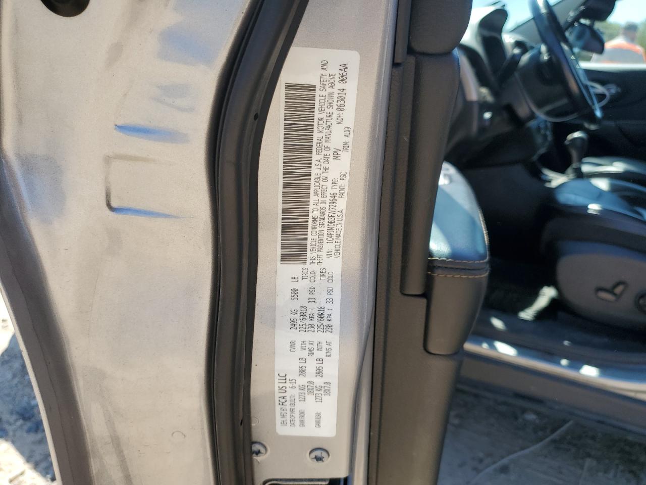 2015 Jeep Cherokee Limited VIN: 1C4PJMDB3FW729646 Lot: 71408575