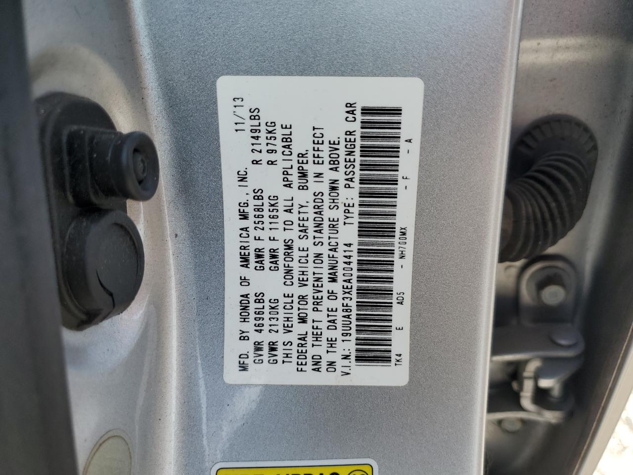 2014 Acura Tl Se VIN: 19UUA8F3XEA004414 Lot: 71066255