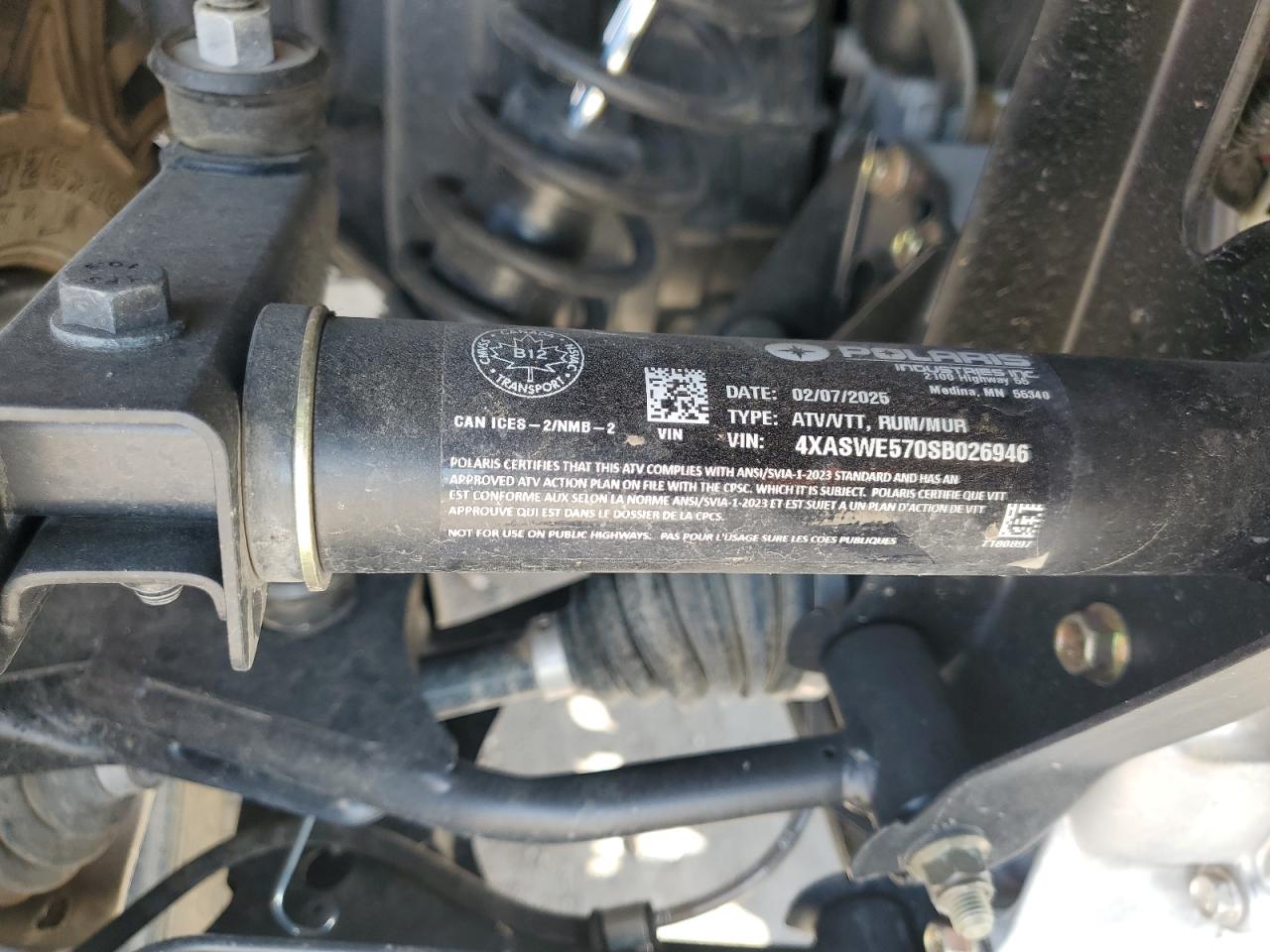 2025 Polaris Sportsman - Atv And Utility Vehicles Atv VIN: 4XASWE570SB026946 Lot: 71921885