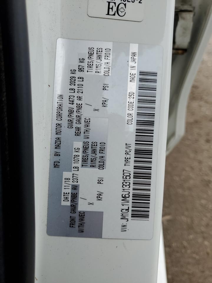 2018 Mazda 6 Touring VIN: JM1GL1VM6J1331507 Lot: 82037615