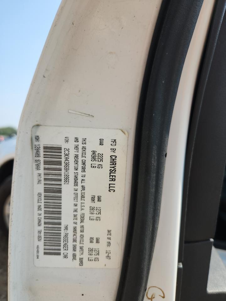 2008 Chrysler 300 Lx VIN: 2C3KA43R68H189661 Lot: 71284345