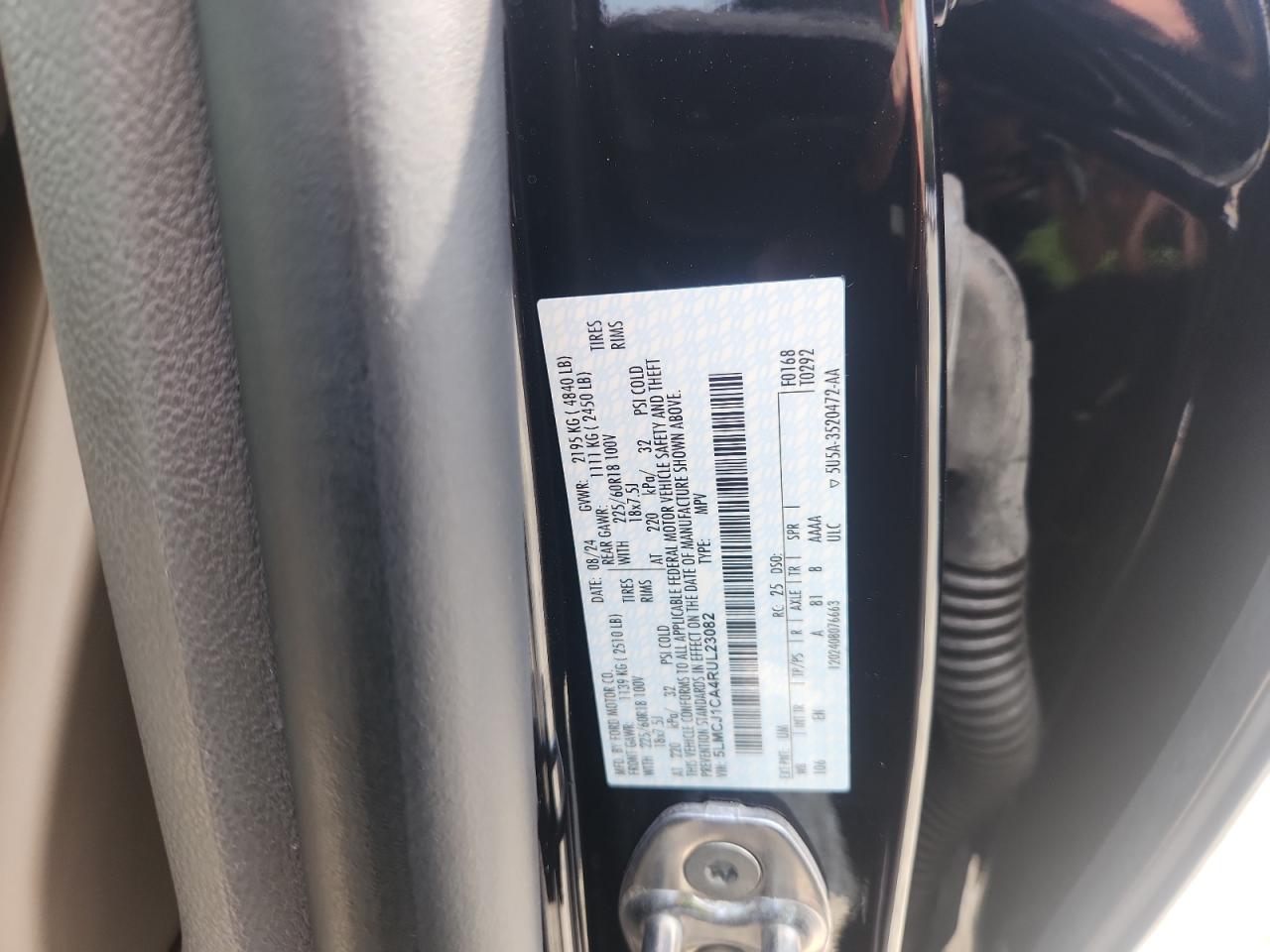 2024 Lincoln Corsair VIN: 5LMCJ1CA4RUL23082 Lot: 80949125