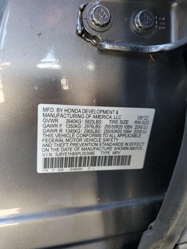 2023 Acura Mdx Advance VIN: 5J8YE1H8XPL003986 Lot: 71542875