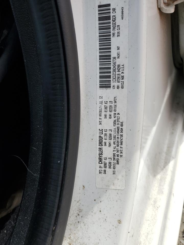 2013 Dodge Avenger Sxt VIN: 1C3CDZCB8DN502738 Lot: 72051785