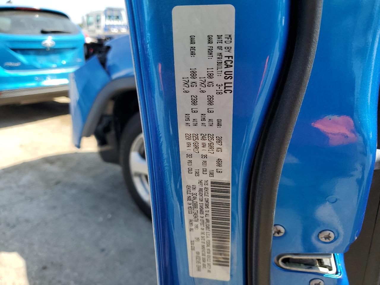 2018 Jeep Compass Latitude VIN: 3C4NJDBB8JT349470 Lot: 80214895