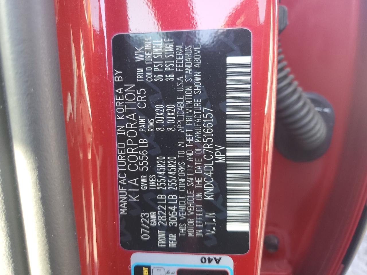 2024 Kia Ev6 Gt Line VIN: KNDC4DLC7R5166157 Lot: 71665665