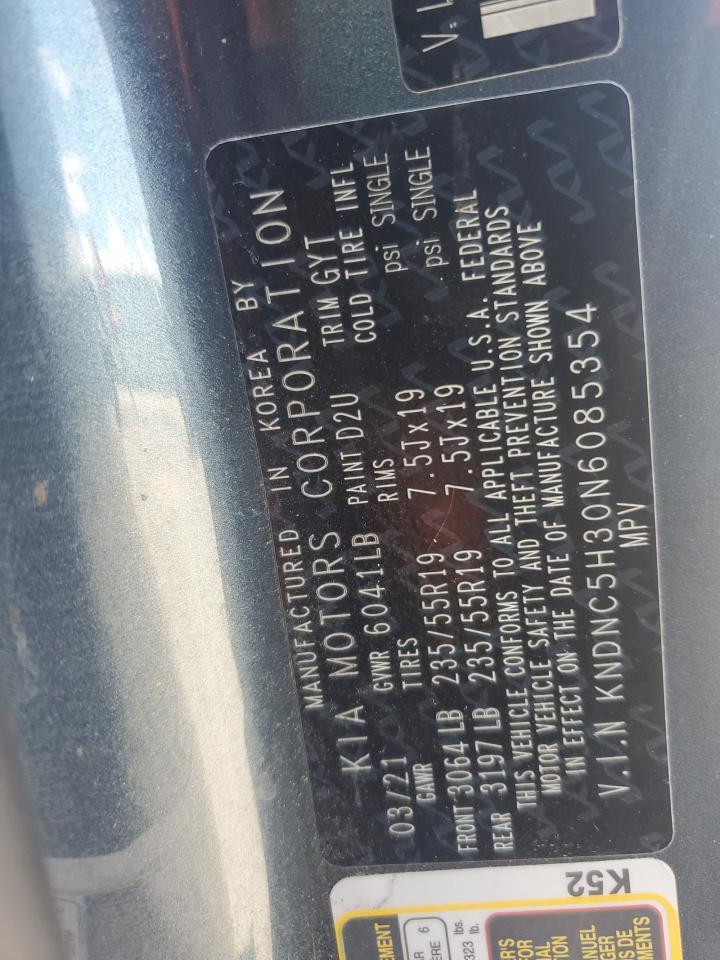 2022 Kia Carnival Ex VIN: KNDNC5H30N6085354 Lot: 81716775