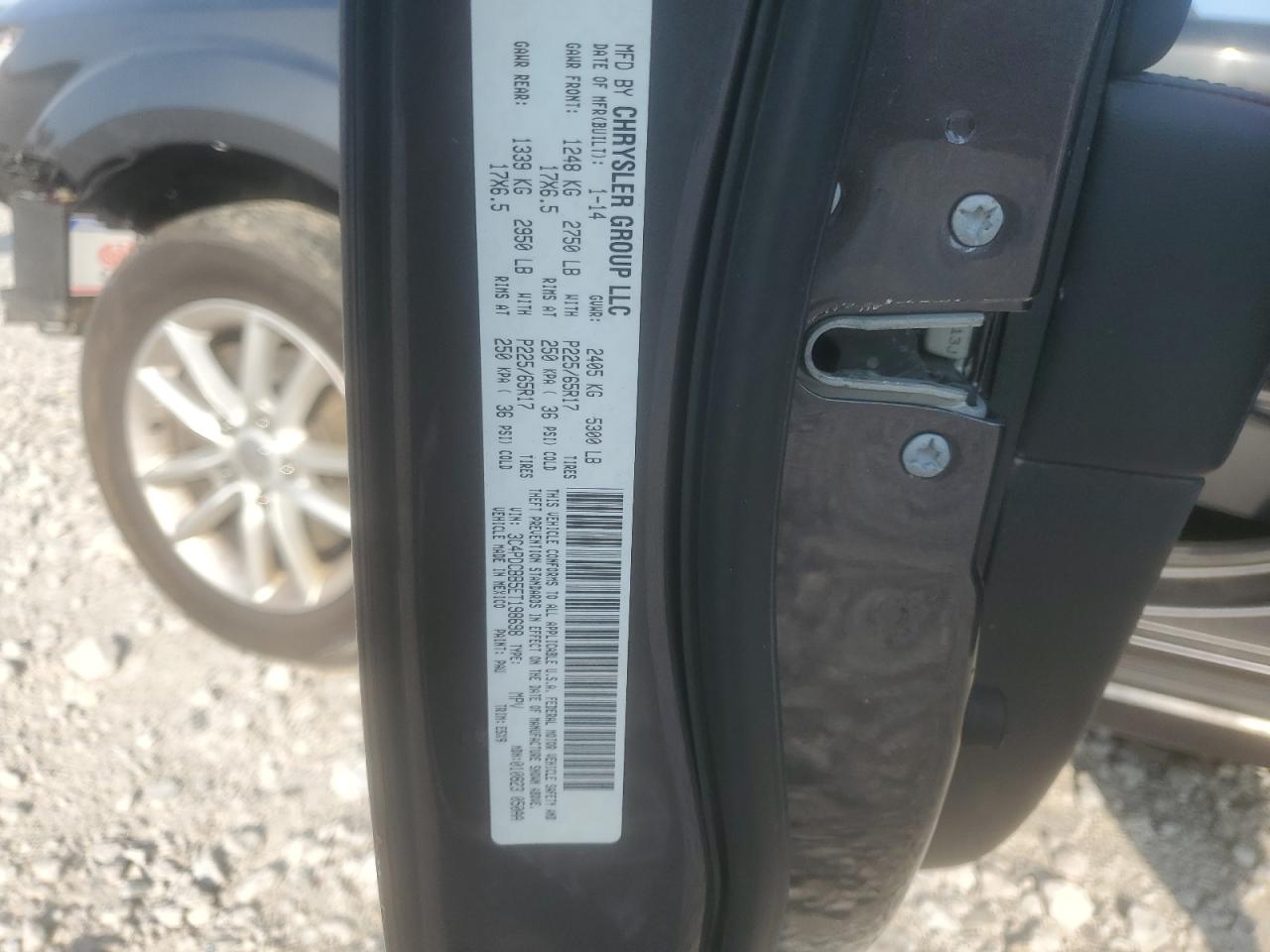 2014 Dodge Journey Sxt VIN: 3C4PDCBB5ET198698 Lot: 71752185