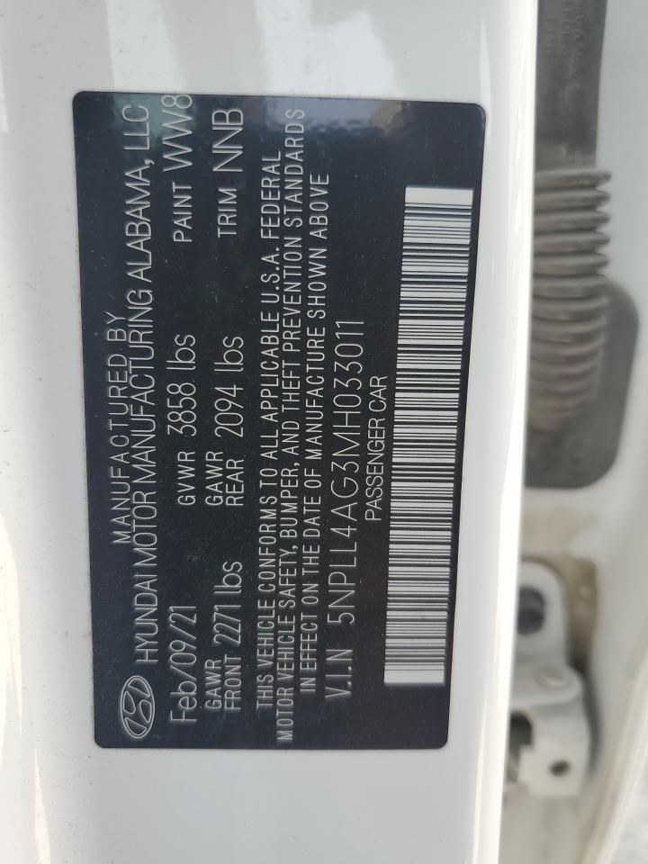 2021 Hyundai Elantra Se VIN: 5NPLL4AG3MH033011 Lot: 81223655