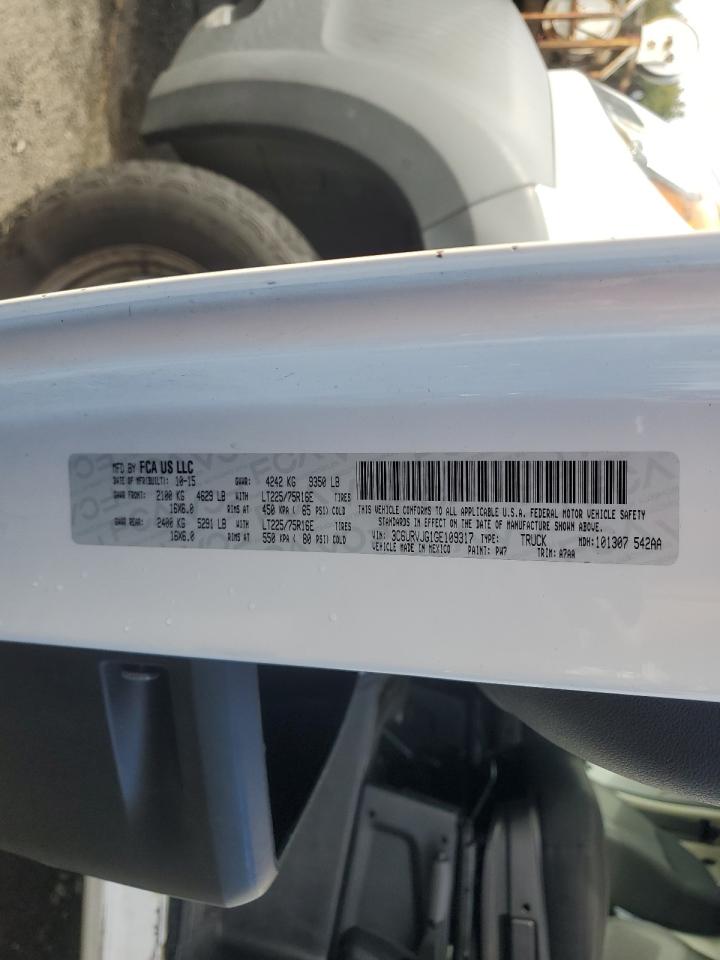 2016 Ram Promaster 3500 3500 High VIN: 3C6URVJG1GE109317 Lot: 84367955