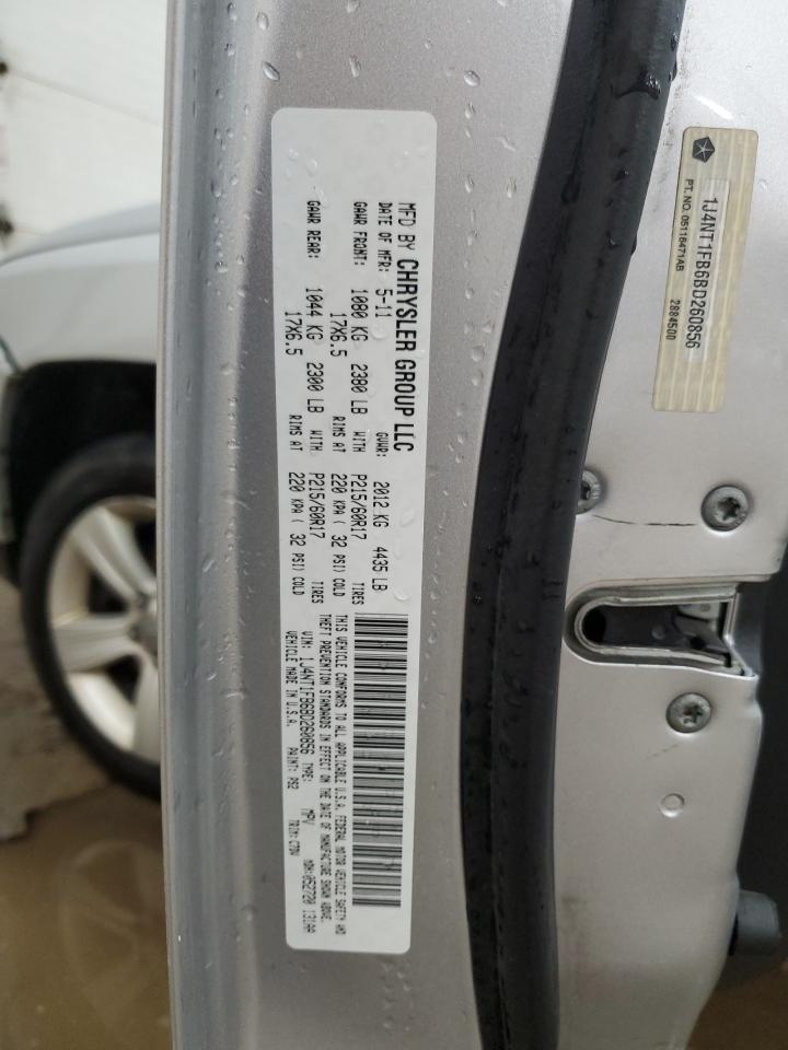 2011 Jeep Compass Sport VIN: 1J4NT1FB6BD260856 Lot: 81098705