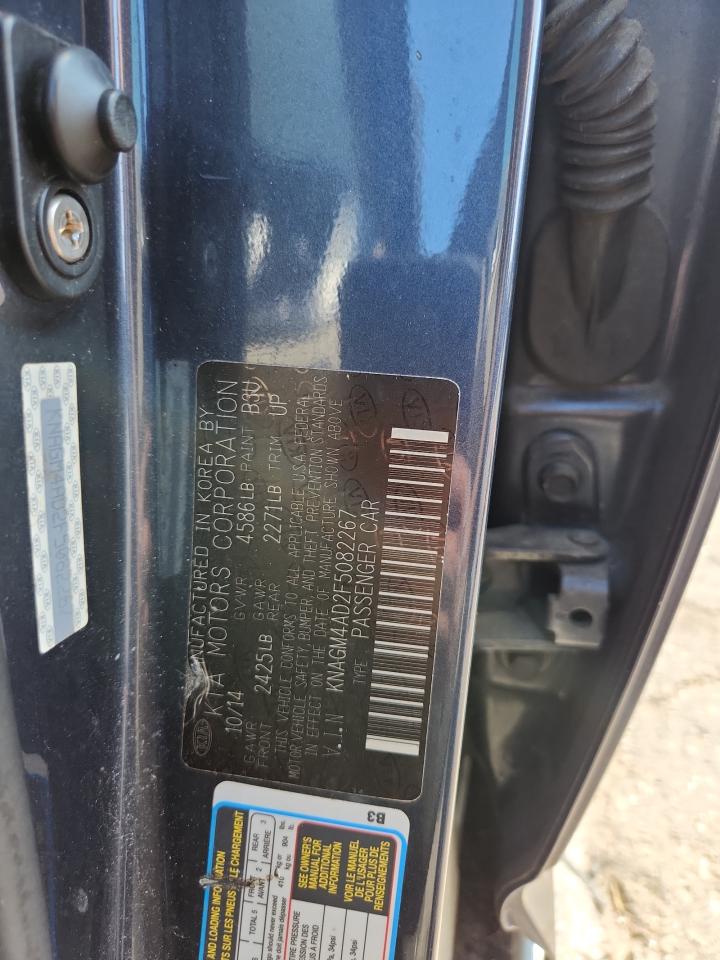 2015 Kia Optima Hybrid VIN: KNAGM4AD2F5082267 Lot: 71176285