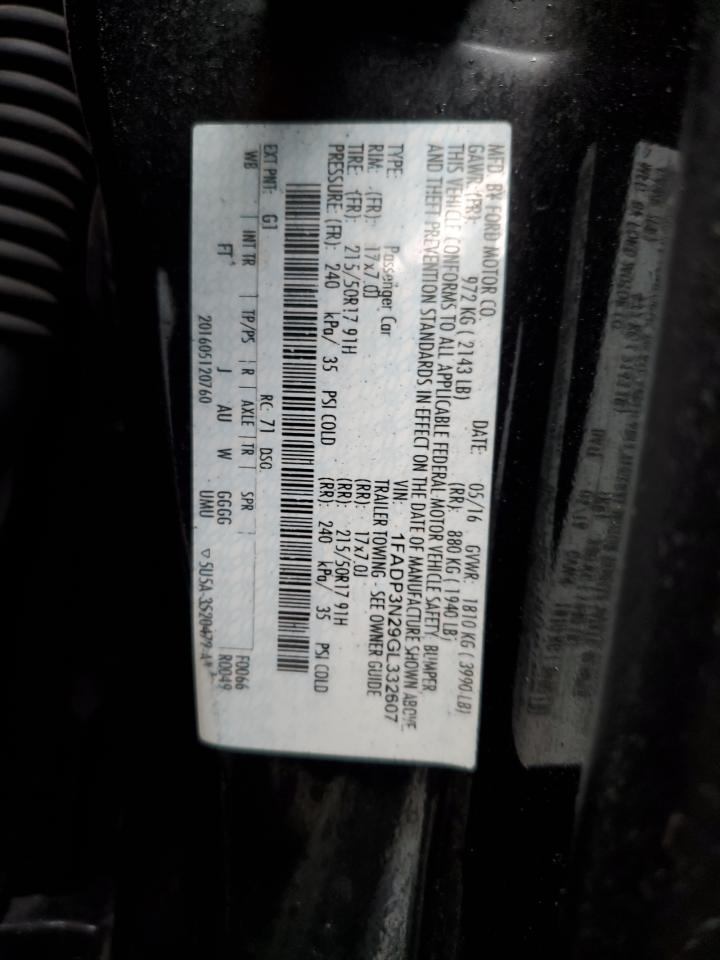 2016 Ford Focus Titanium VIN: 1FADP3N29GL332607 Lot: 83778815