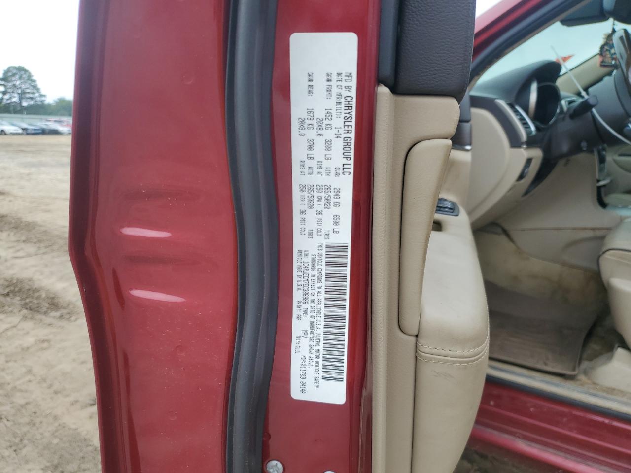 2014 Jeep Grand Cherokee Overland VIN: 1C4RJECM7EC386986 Lot: 83763995