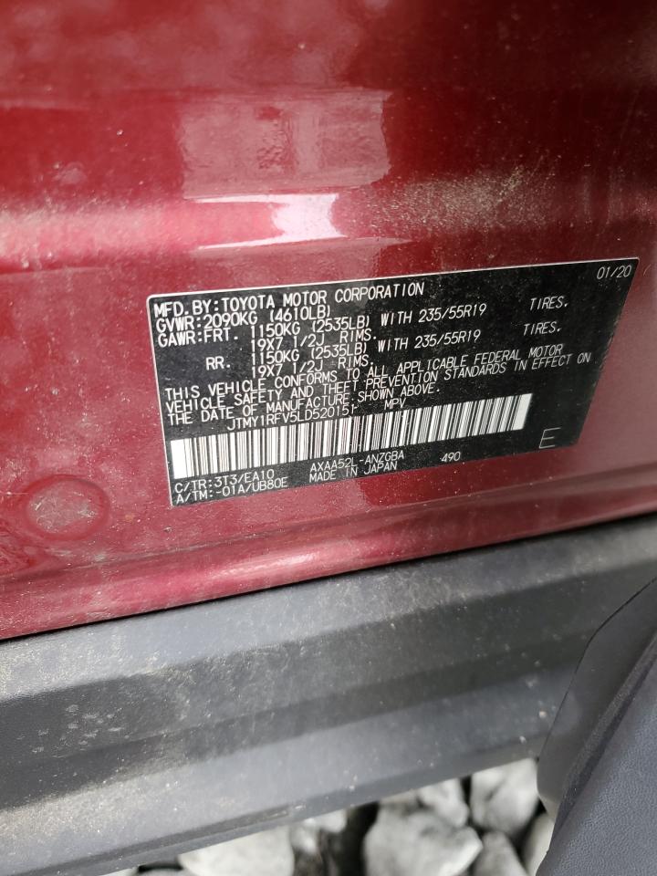 2020 Toyota Rav4 Limited VIN: JTMY1RFV5LD520151 Lot: 81720215