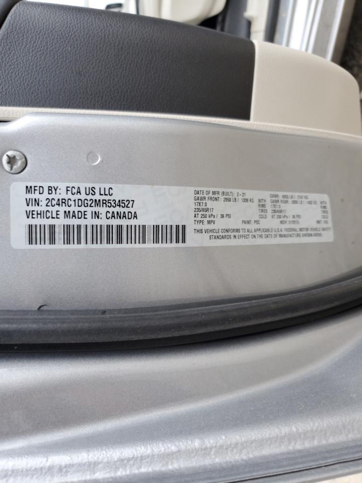 2021 Chrysler Voyager Lxi VIN: 2C4RC1DG2MR534527 Lot: 83873035