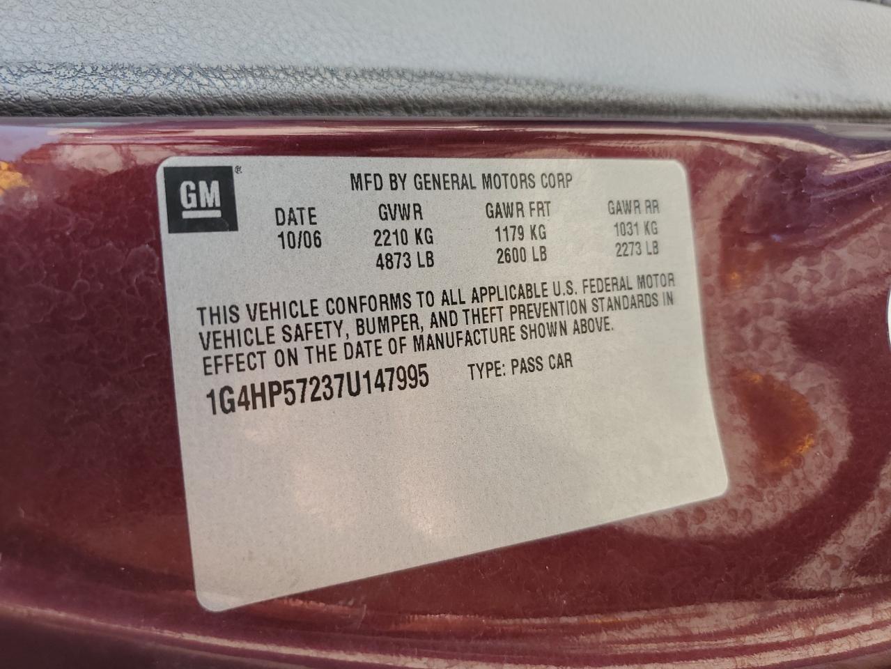 2007 Buick Lucerne Cx VIN: 1G4HP57237U147995 Lot: 80659615