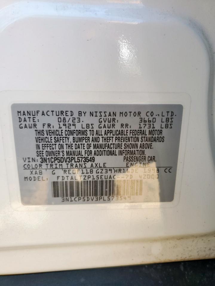 2023 Nissan Kicks Sr VIN: 3N1CP5DV3PL573549 Lot: 81431755