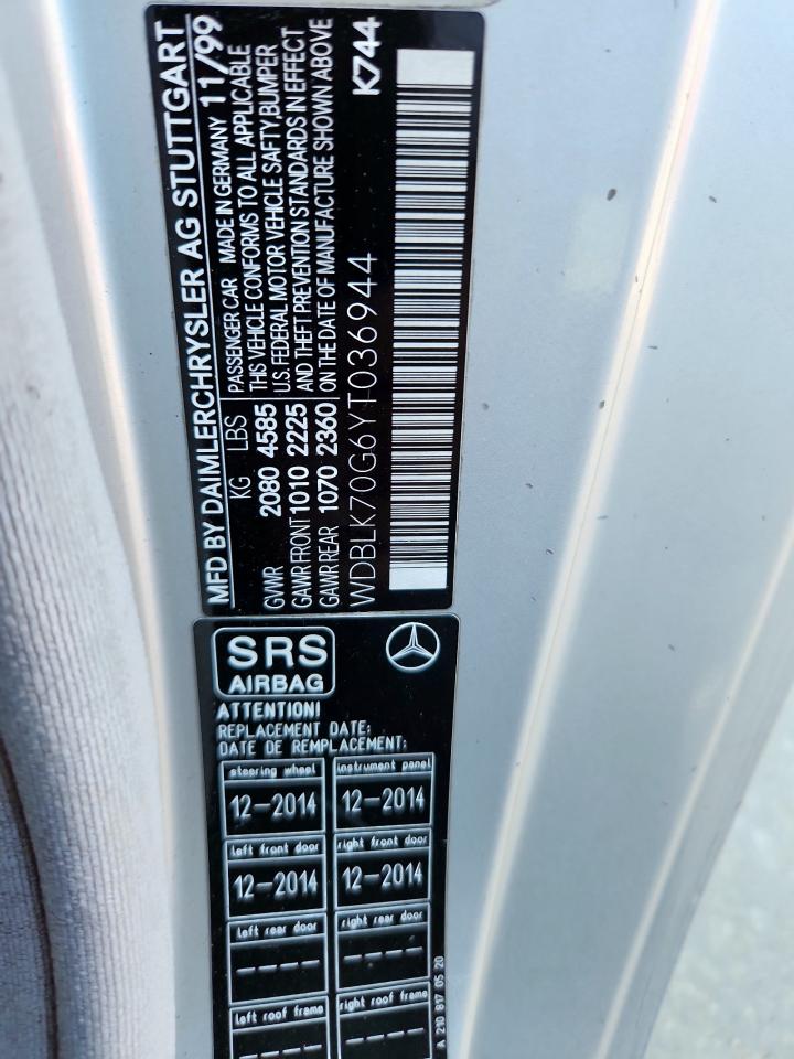 2000 Mercedes-Benz Clk 430 VIN: WDBLK70G6YT036944 Lot: 81517635