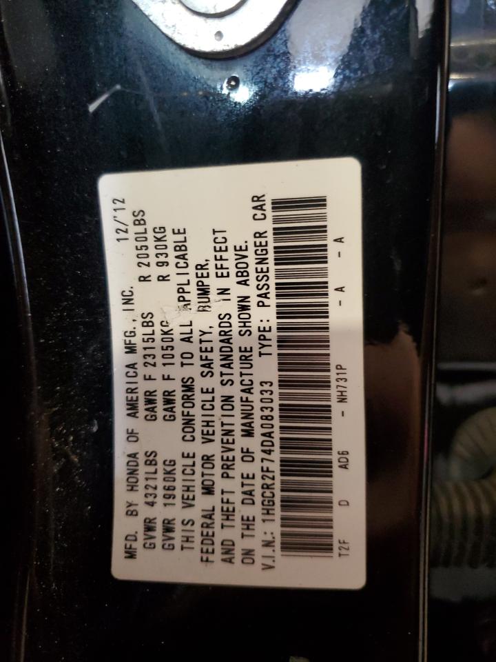 2013 Honda Accord Ex VIN: 1HGCR2F74DA083033 Lot: 81439305