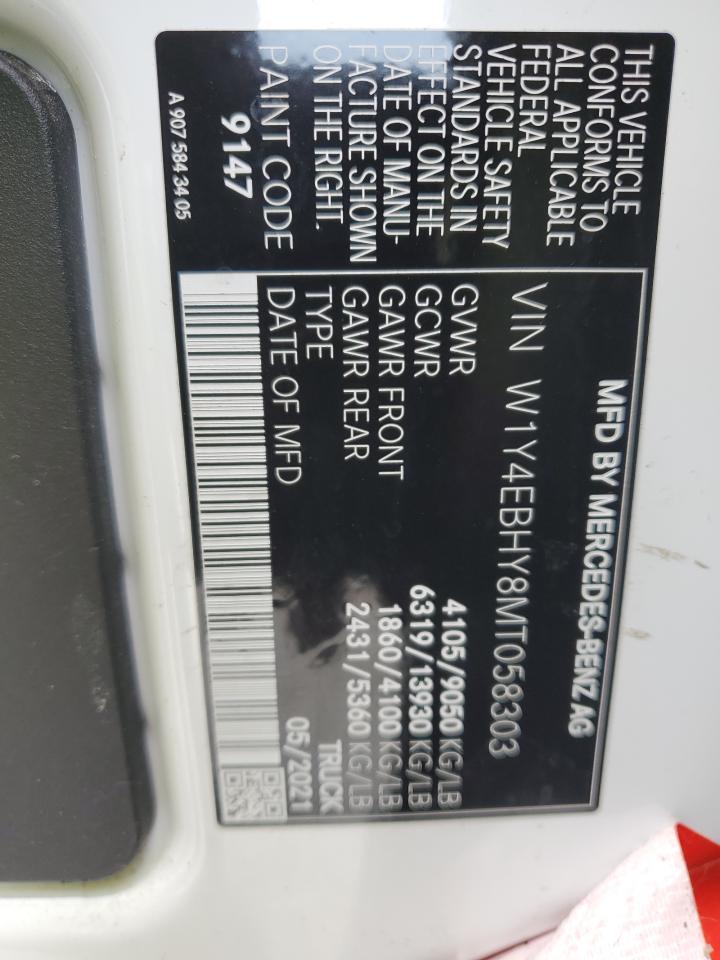 2021 Mercedes-Benz 2500 Sprinter VIN: W1Y4EBHY8MT058303 Lot: 71601285