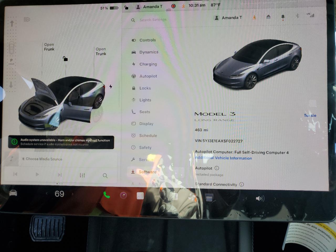 2025 Tesla Model 3 VIN: 5YJ3E1EAXSF022727 Lot: 72079315