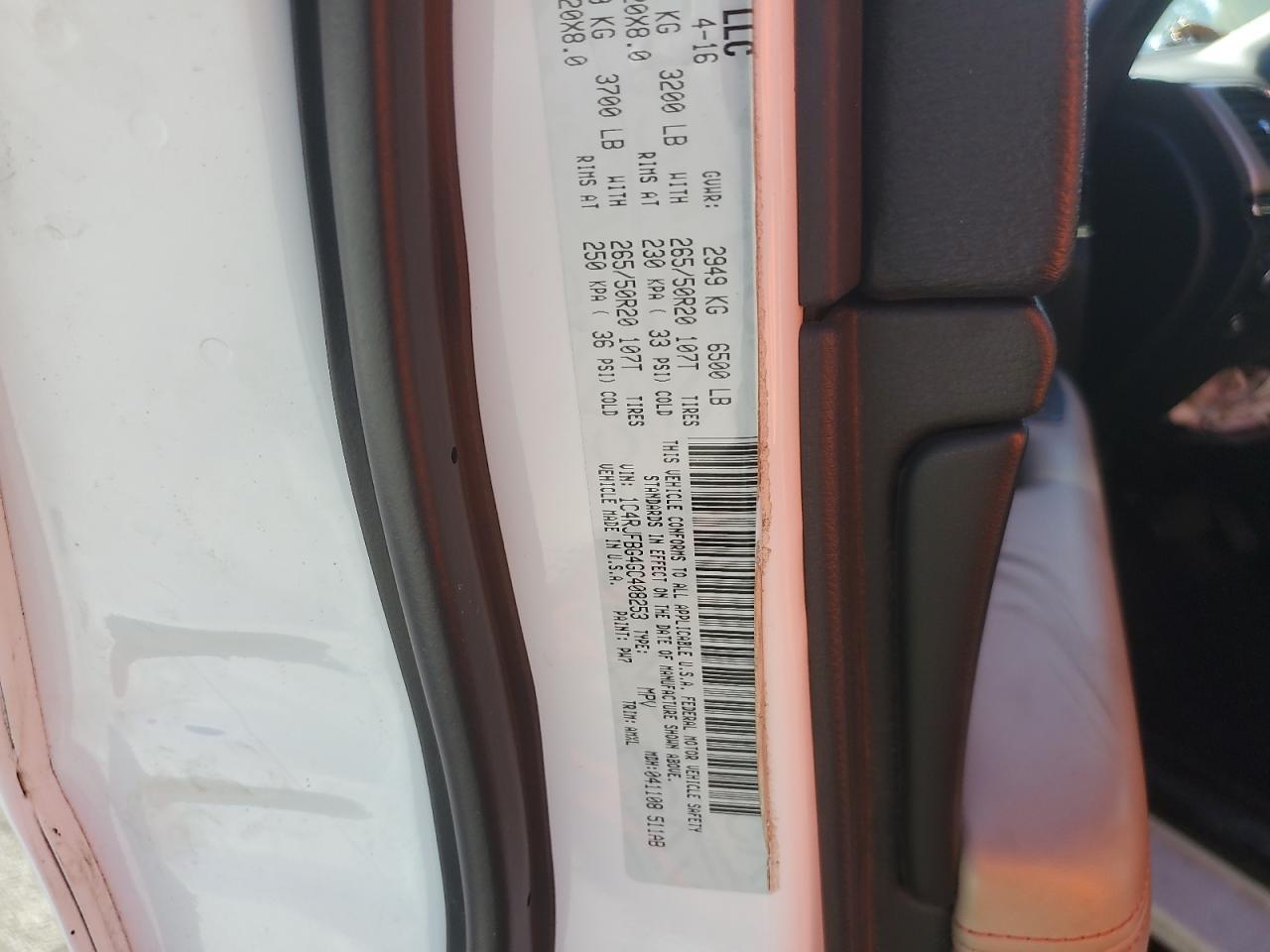 2016 Jeep Grand Cherokee Limited VIN: 1C4RJFBG4GC408253 Lot: 80713075