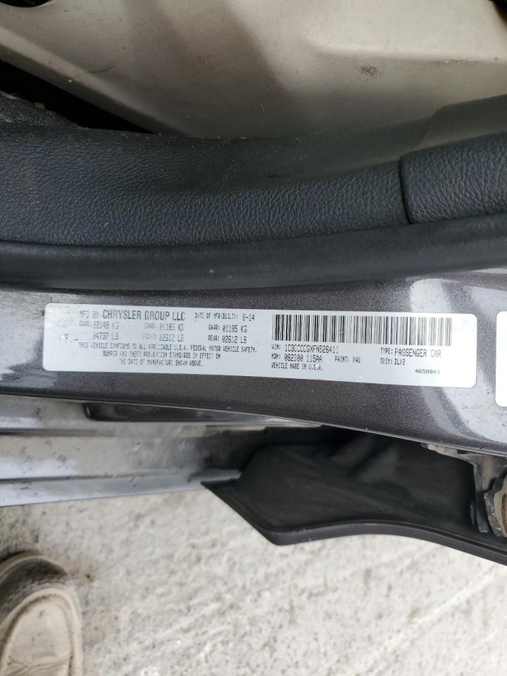 2015 Chrysler 200 C VIN: 1C3CCCCGXFN526411 Lot: 81383265