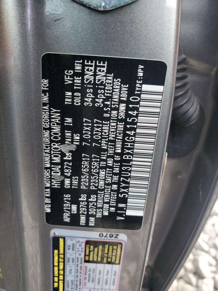 2017 Hyundai Santa Fe Sport VIN: 5XYZU3LBXHG415410 Lot: 84398935