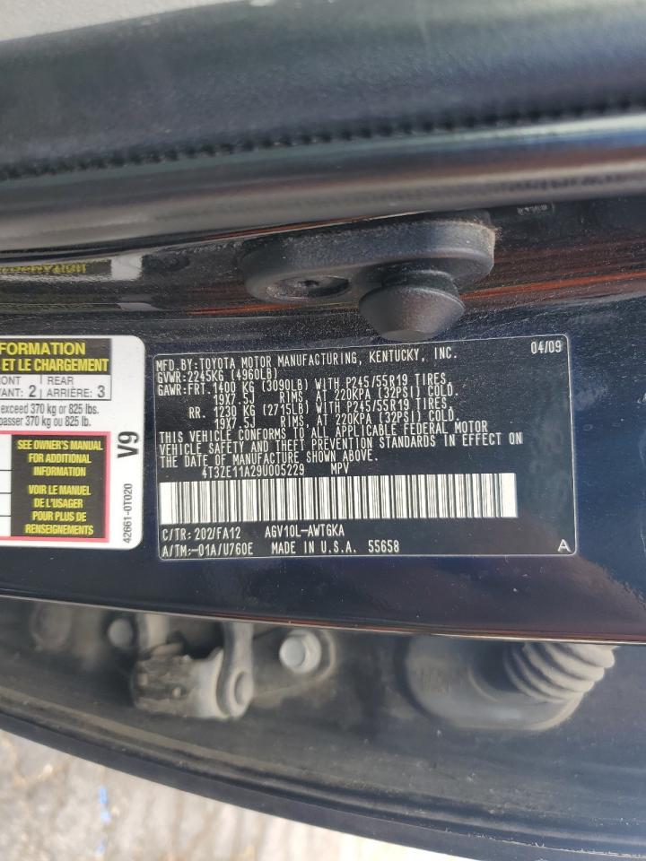 2009 Toyota Venza VIN: 4T3ZE11A29U005229 Lot: 84399985