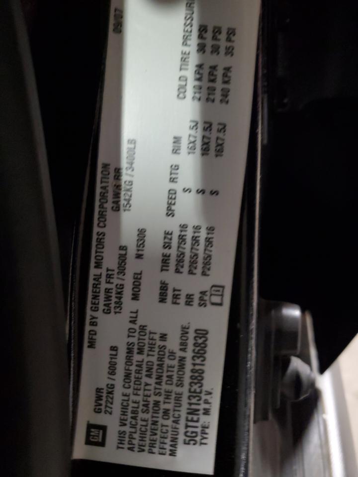 2008 Hummer H3 VIN: 5GTEN13E388136830 Lot: 81796615