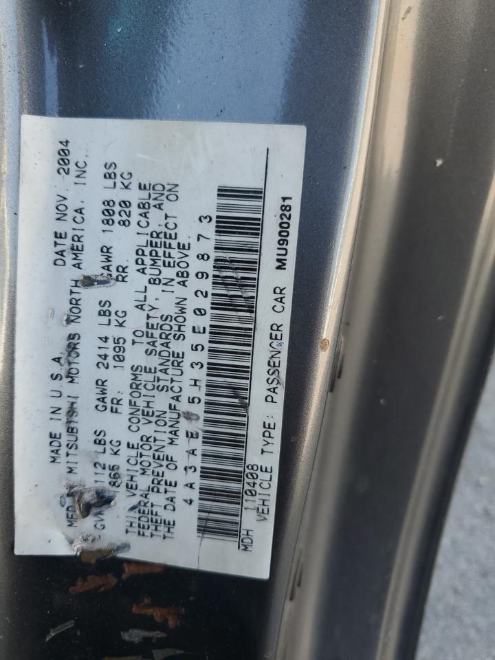 2005 Mitsubishi Eclipse Spyder Gt VIN: 4A3AE55H35E029873 Lot: 80679945