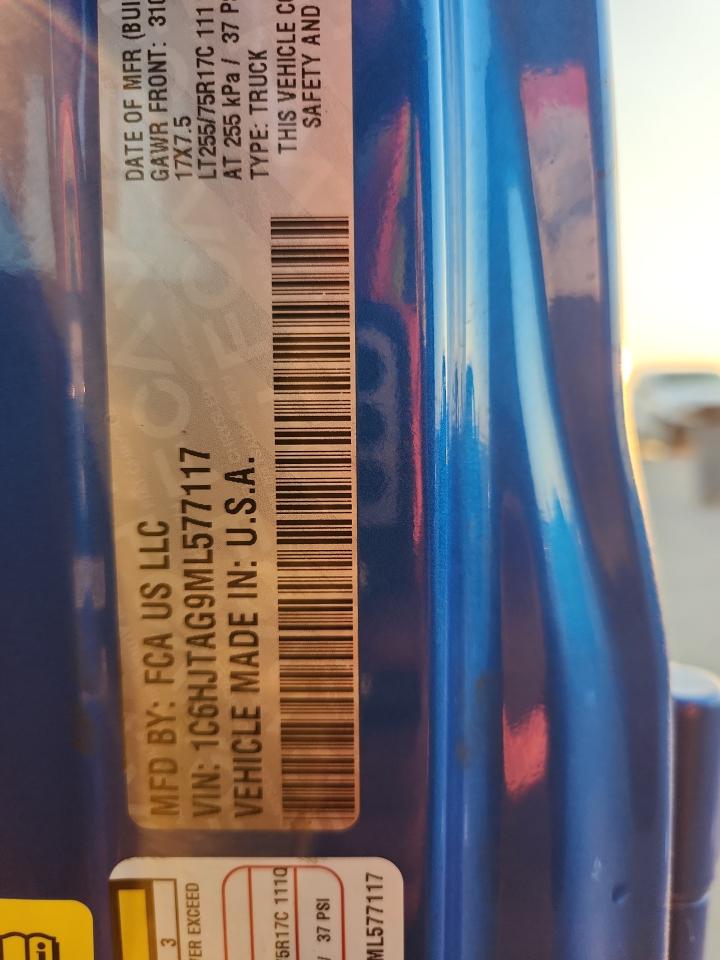 2021 Jeep Gladiator Sport VIN: 1C6HJTAG9ML577117 Lot: 81380265