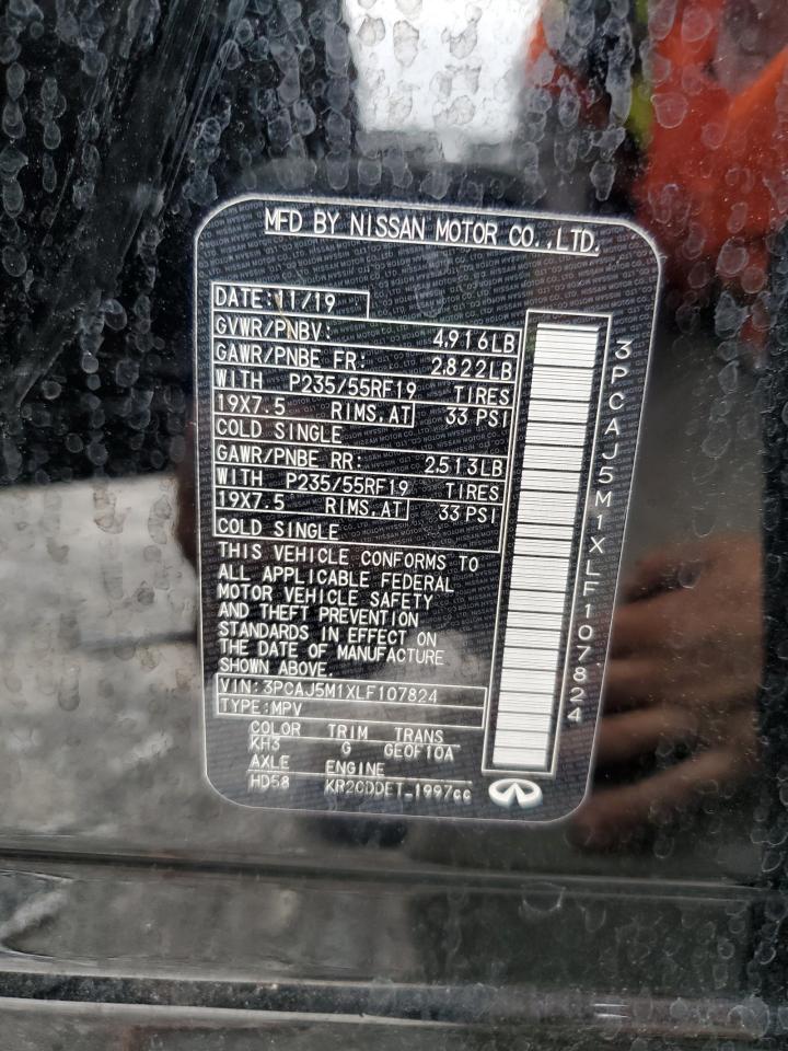 2020 Infiniti Qx50 Pure VIN: 3PCAJ5M1XLF107824 Lot: 81787305