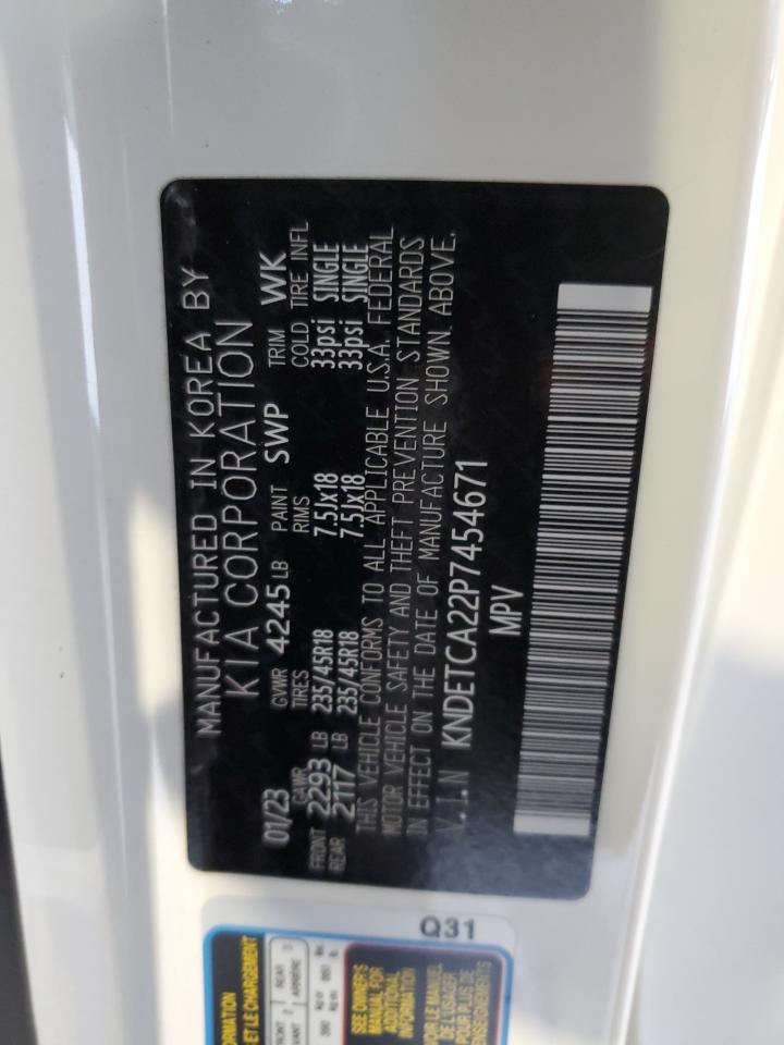 2023 Kia Seltos Sx VIN: KNDETCA22P7454671 Lot: 84440015