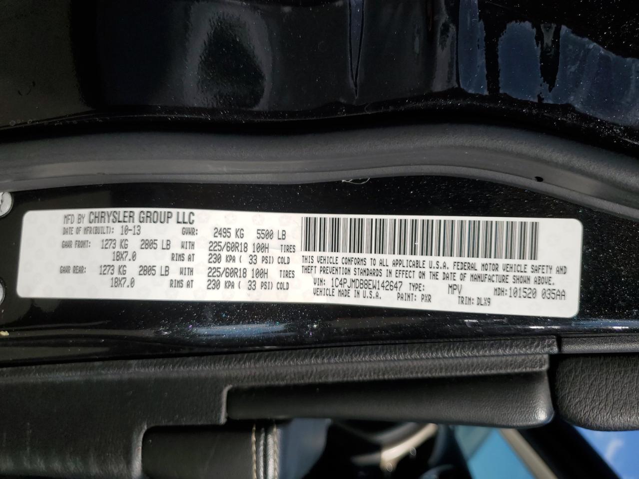 2014 Jeep Cherokee Limited VIN: 1C4PJMDB8EW142647 Lot: 82144715