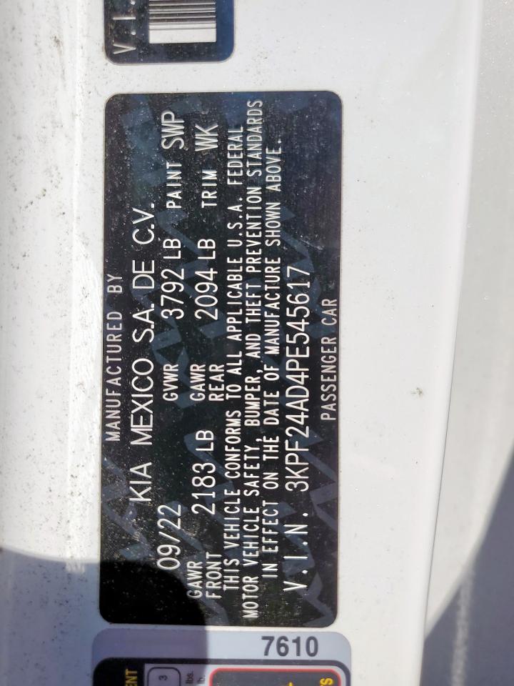 2023 Kia Forte Lx VIN: 3KPF24AD4PE545617 Lot: 81221645