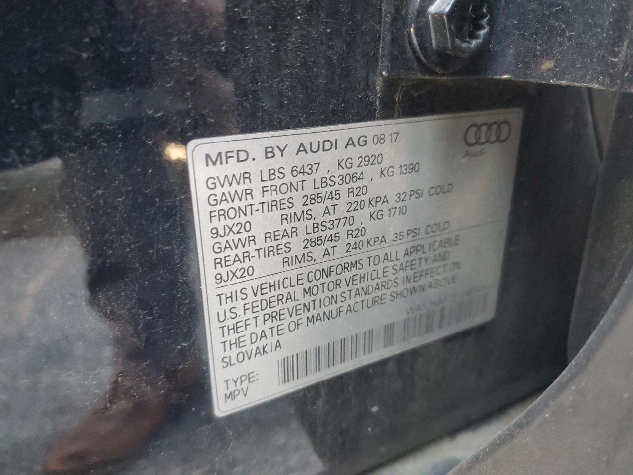 2018 Audi Q7 Premium Plus VIN: WA1LHAF73JD011451 Lot: 82096585