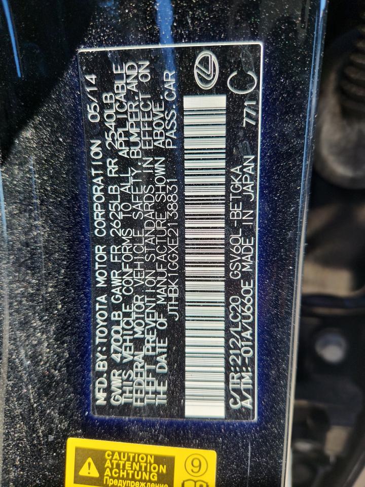 2014 Lexus Es 350 VIN: JTHBK1GGXE2138831 Lot: 70994025